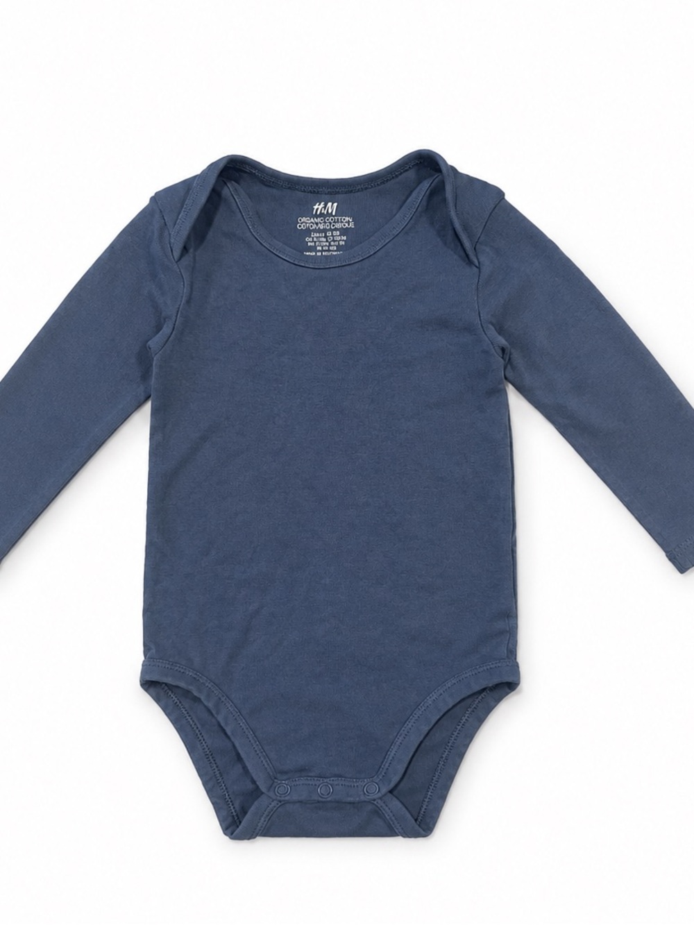 H&M Dark Blue Long-Sleeve Baby Bodysuit